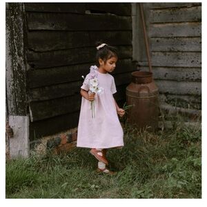 Nellie Quats Hopscotch Dress, Blush Linen